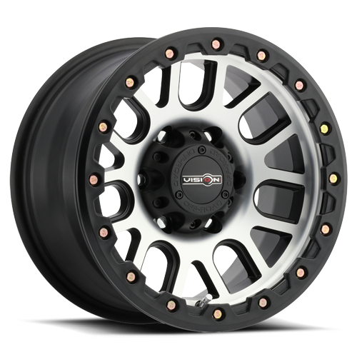 Vision Nemesis 18x9 6x139.7 0mm Matte Black Machined Face (Yellow Zinc Bolts) : 111-8983MF0