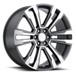 Voxx Replica 2018 Denali 22x9 6x139.7 ET 31 CB 78.3 Gun Metal Mach Face - DN2 229-6139-31 GMF