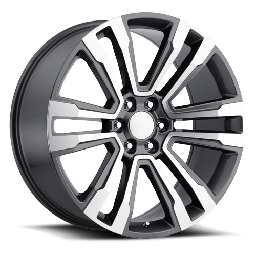 Voxx Replica 2018 Denali 22x9 6x139.7 ET 31 CB 78.3 Gun Metal Mach Face - DN2 229-6139-31 GMF