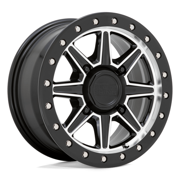 Black Rhino Hard Alloys - UTV Webb UTV 14x7 4x110 G-BLK-MACH - 1470WEB514110F80