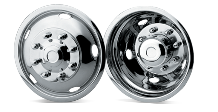 16"/16.5" Stainless Steel Universal Under Lug Install 4-Hole Design Dually Set