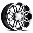 Vision Warrior 15x7.5 5x120.65 -12mm Gloss Black Machined Face : 375-5761GBMF-12