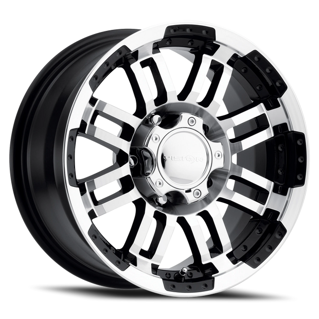Vision Warrior 17x8.5 5x114.3 18mm Gloss Black Machined Face : 375H7865GBMF18