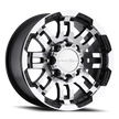 Vision Warrior 17x8.5 8x165.1 18mm Gloss Black Machined Face : 375-7881GBMF18