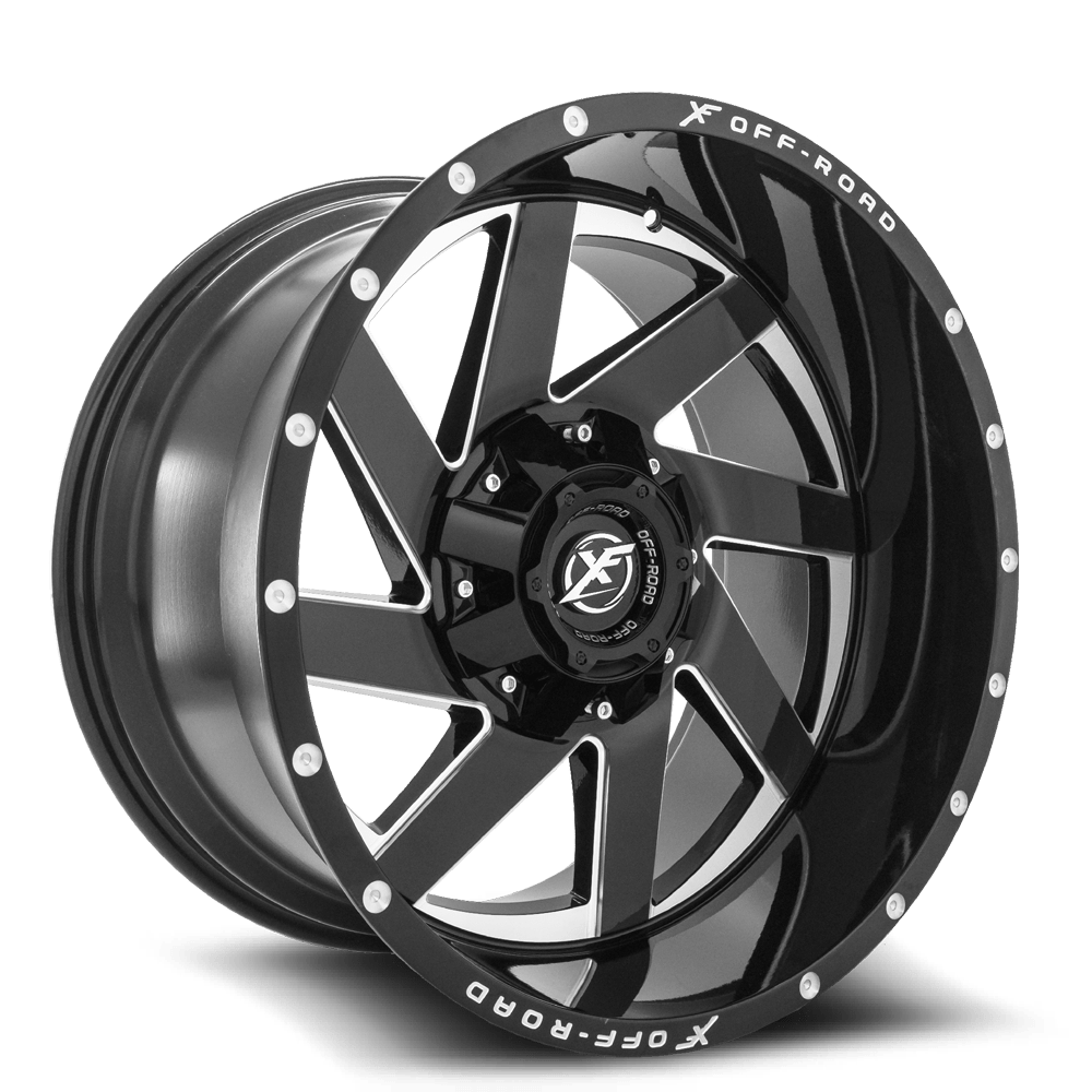 XF Off-Road XF-205 20x12 5x127/5x139.7 ET -44 (Gloss Black & Milled) - XF-205201251271397-44GBML