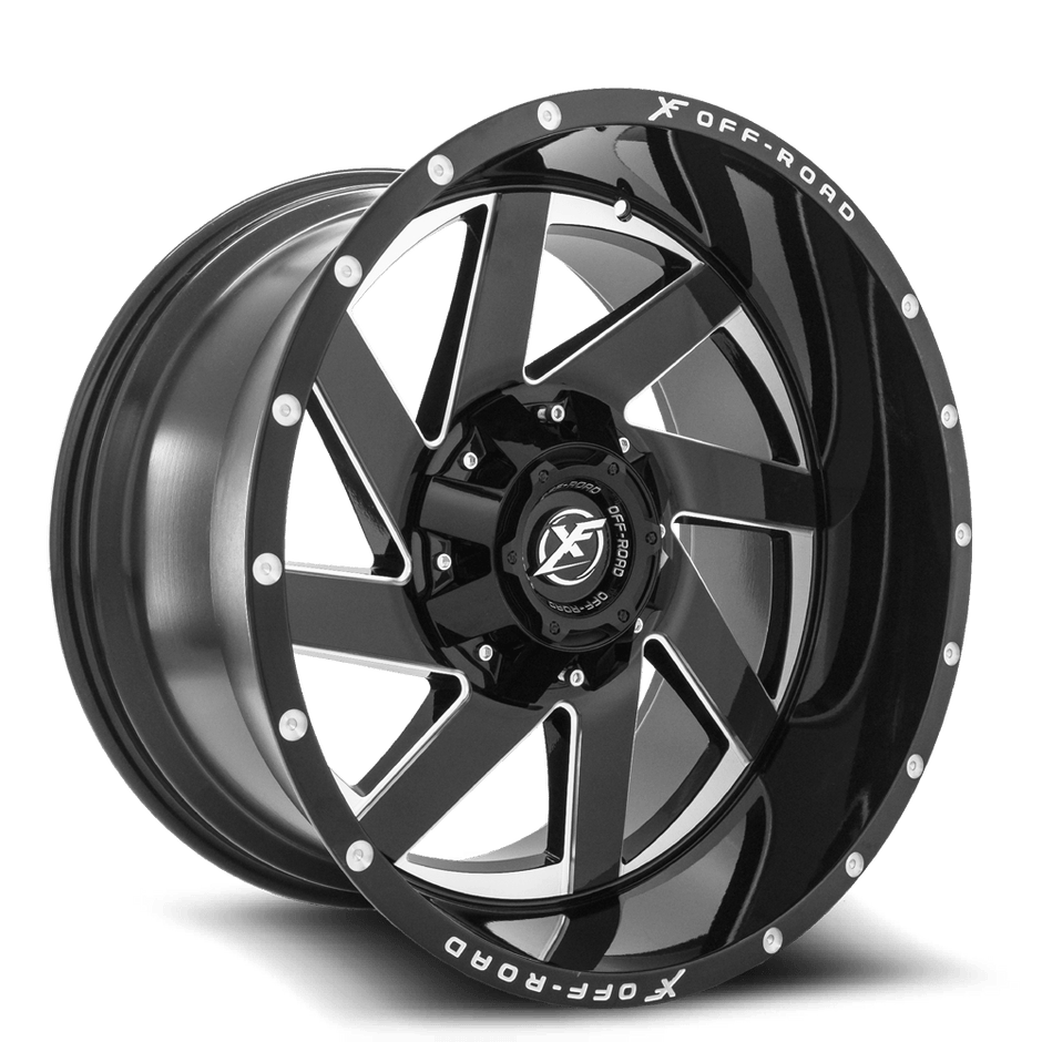 XF Off-Road XF-205 20x12 5x127/5x139.7 ET -44 (Gloss Black & Milled) - XF-205201251271397-44GBML