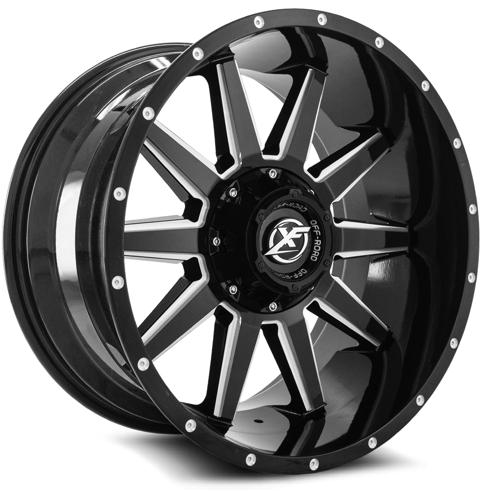 XF Off-Road XF-219 20x10 5x139.7/5x150 ET -24 (Gloss Black & Milled) - XF-219201051397150-24GBML