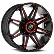 XF Off-Road XF-220 17x9 6x135/6x139.7 ET 0 (Gloss Black & Red Milled) - XF-220179061351397+0GBRM