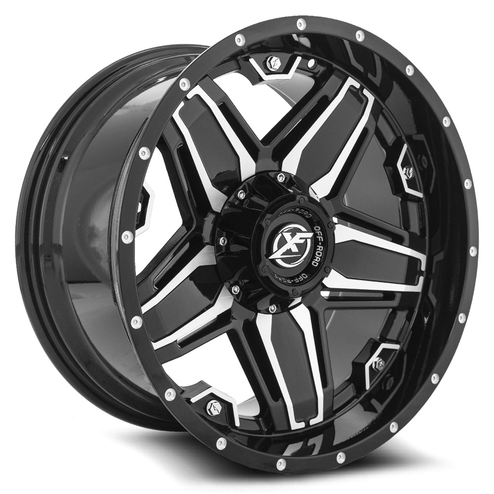 XF Off-Road XF-223 20x12 6x135/6x139.7 ET -44 (Gloss Black & Machined) - XF-223201261351397-44GBM