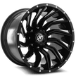 XF Off-Road XF-224 20x9 8x165.1/8x180 ET 0 (Gloss Black & Milled) - XF-224209081651180+0GBML