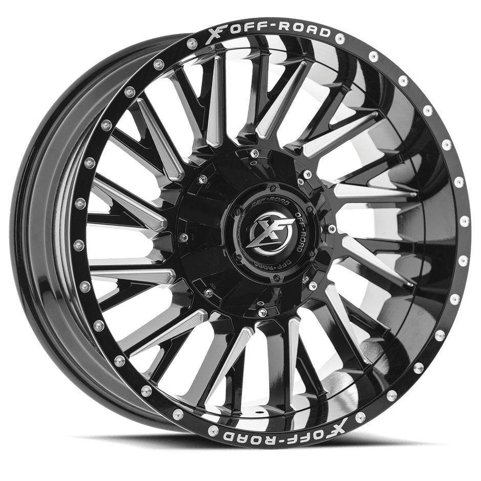 XF Off-Road XF-226 24x14 5x127/5x139.7 ET -76 (Gloss Black & Milled) - XF-226241451271397-76GBML
