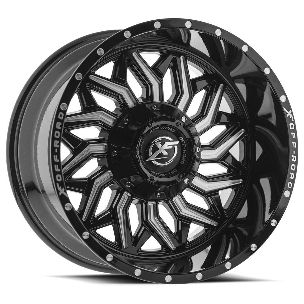 XF Off-Road XF-228 20x12 5x114.3/5x127 ET -44 (Gloss Black & Milled) - XF-228201251143127-44GBML