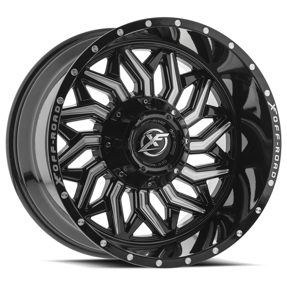 XF Off-Road XF-228 20x12 5x114.3/5x127 ET -44 (Gloss Black & Milled) - XF-228201251143127-44GBML
