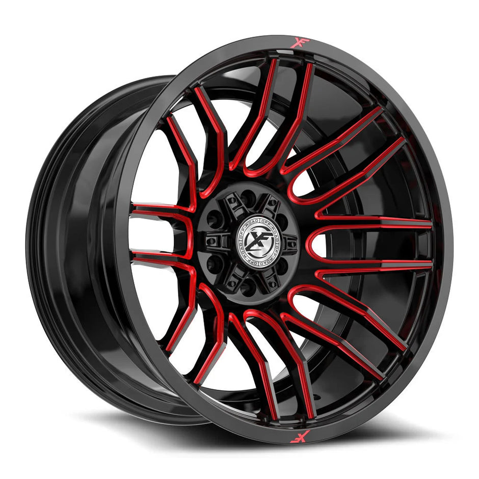 XF Off-Road XF-232 20x9 6x135/6x139.7 ET 12 (Gloss Black & Red Machined) - XF-232209061351397+12GBRM