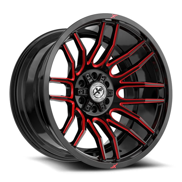 XF Off-Road XF-232 20x9 6x135/6x139.7 ET 12 (Gloss Black & Red Machined) - XF-232209061351397+12GBRM