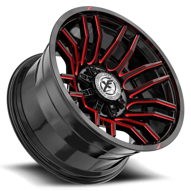 XF Off-Road XF-232 20x9 6x135/6x139.7 ET 12 (Gloss Black & Red Machined) - XF-232209061351397+12GBRM