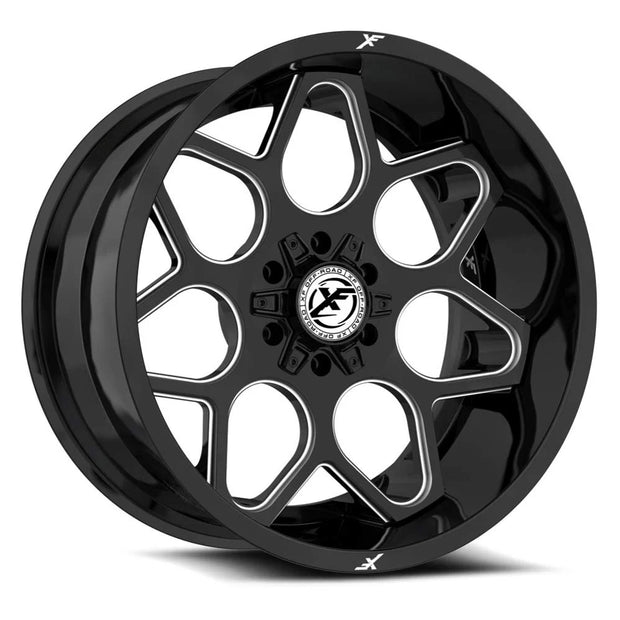 XF Off-Road XF-233 20x12 8x165.1/8x170 ET -24 (Gloss Black & Milled) - XF-233201281651170-24GBML