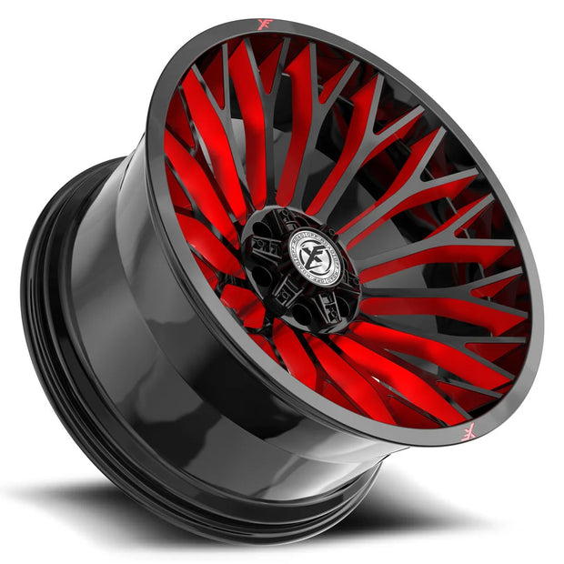 XF Off-Road XF-237 26x14 8x165.1/8x170 ET -76 (Gloss Black & Red Milled) - XF-237261481651170-76GBRW