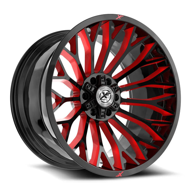 XF Off-Road XF-237 26x14 8x165.1/8x170 ET -76 (Gloss Black & Red Milled) - XF-237261481651170-76GBRW