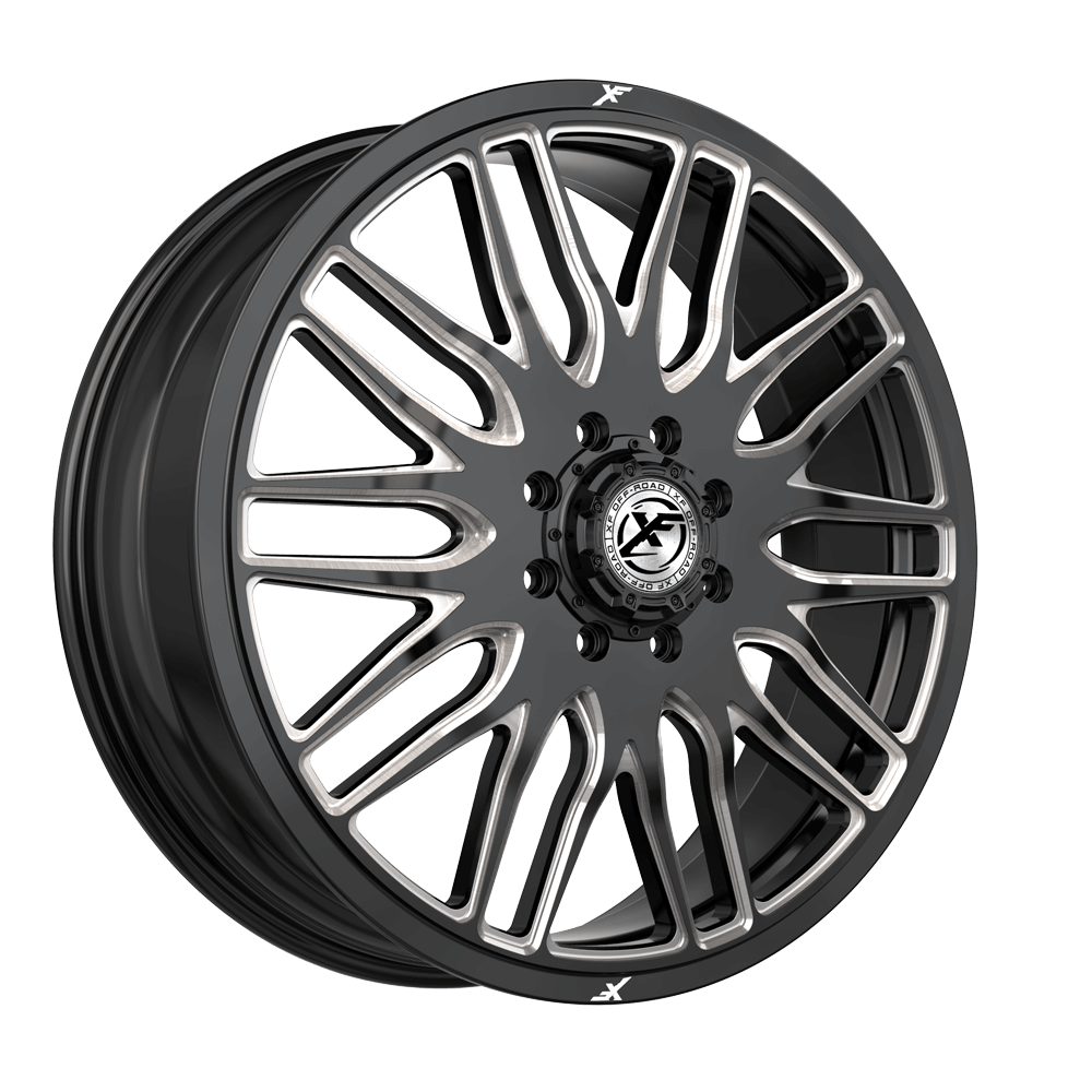 XF Off-Road XF-240 Dually Front 26x8.25 8x165.1 +110 Cb 121.3 Gloss Black & Milled