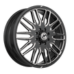 XF Off-Road XF-240 Dually Front 22x8.25 8x210 +110 Cb 154.3 Gloss Black & Milled