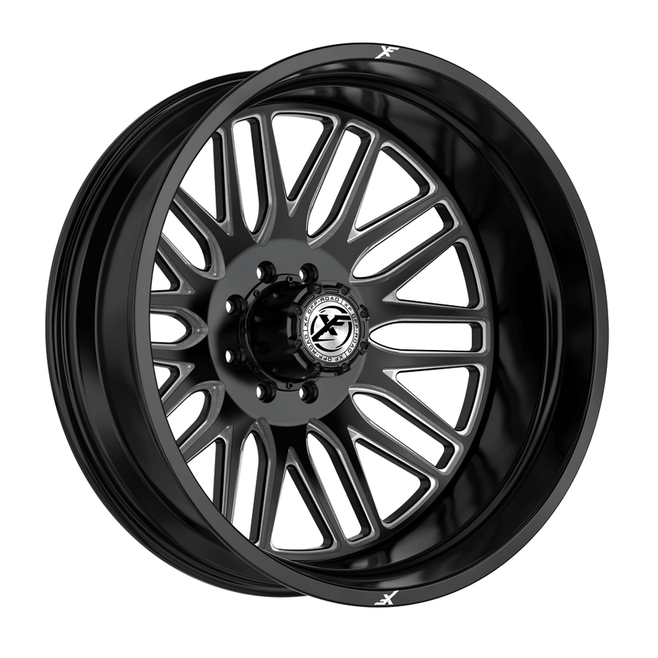 XF Off-Road XF-240 Dually Outer Lifted 26x8.25 8x165.1 -240 Cb 121.3 Gloss Black & Milled