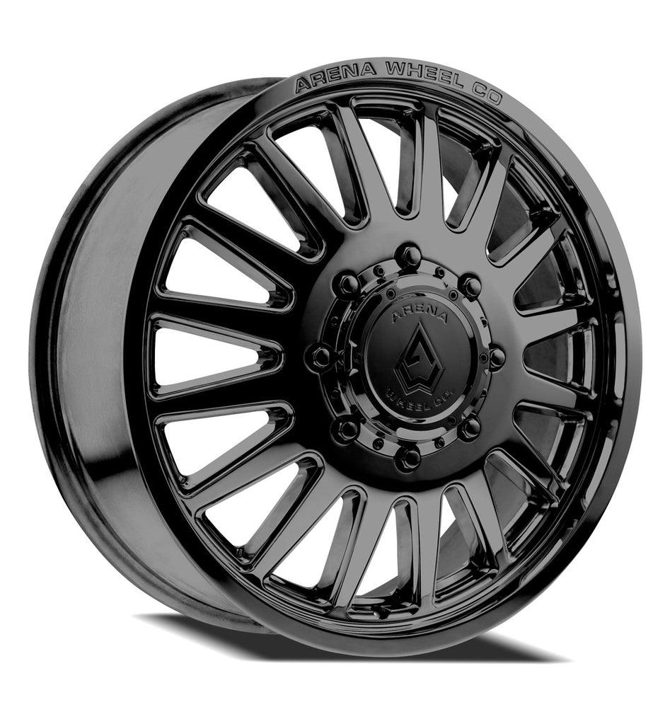 ARENA 24x8.25 DUALLY RIVAL FRONT 10x225  105 8.9 170.13 GLOSSY BLACK  - A1102482A9P10502