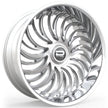 DAZZ 24x10 HEAT 5x120.7 5x127 0 5.47 77.98 GLOSS SILVER BRUSHED CHROMED STAINLESS STEEL LIP  - D103240008P0022