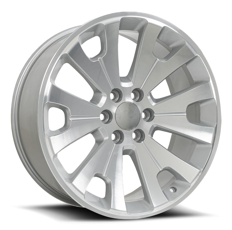 O.E. Revolution G-12 22X9 6X139.7 +31 Cb 78.1 Silver & Machined