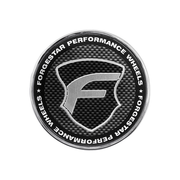 Forgestar 2.45" O-Ring Cap Flat Chrome base/Carbon Fiber Lens/CHR Logo - 10F1763CHGKC