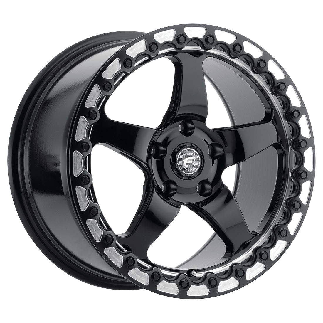 17x10 D5 Beadlock 5x120 Et45 Bs7.3 Gloss Black Machined 78 - F00170022P45