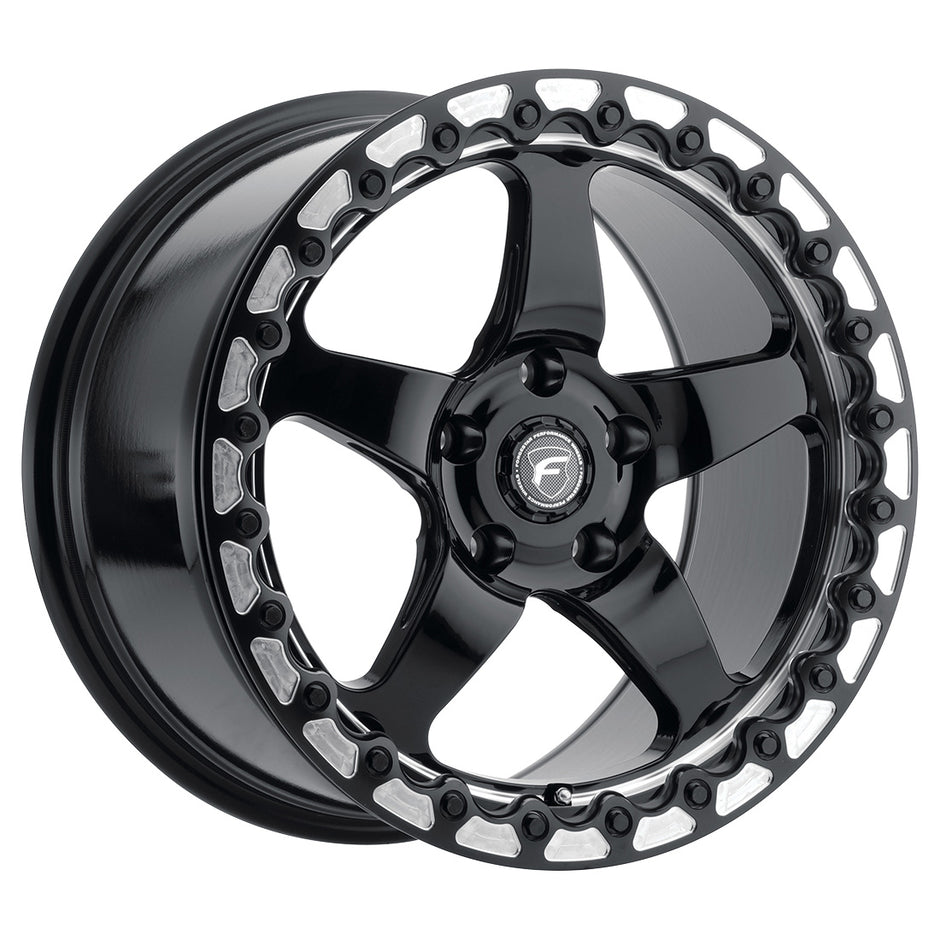 15x10 D5 Beadlock 5x115 Et22 Bs6.4 Gloss Black Machined 78.1 - F001B0071P22