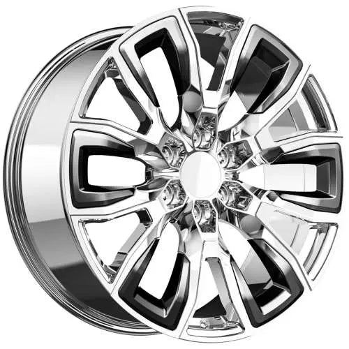 OE. Revolution G-37 22X9 6X139.7 +31 Cb 78.1 Nano Chrome/Black Inserts
