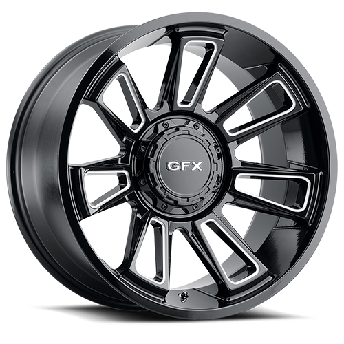 G-FX TR21 20x9 8x170 CB 125.2 ET 18 Gloss Black Milled - T21 290-8170-18 GBM