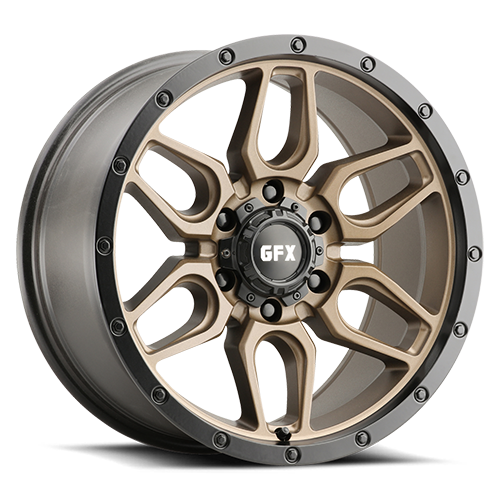 G-FX TR18 17x8.5 5x127 ET -6 CB 71.5 Matte Bronze w/ Black Lip - T18 785-5127N6 BRB