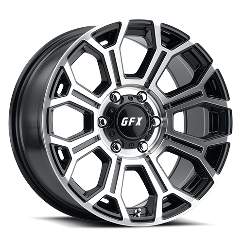 G-FX TR19 16x8.5 8x165.1 ET -6 CB 125.2 Gloss Black Machine Face - T19 685-8165N6 GBMF