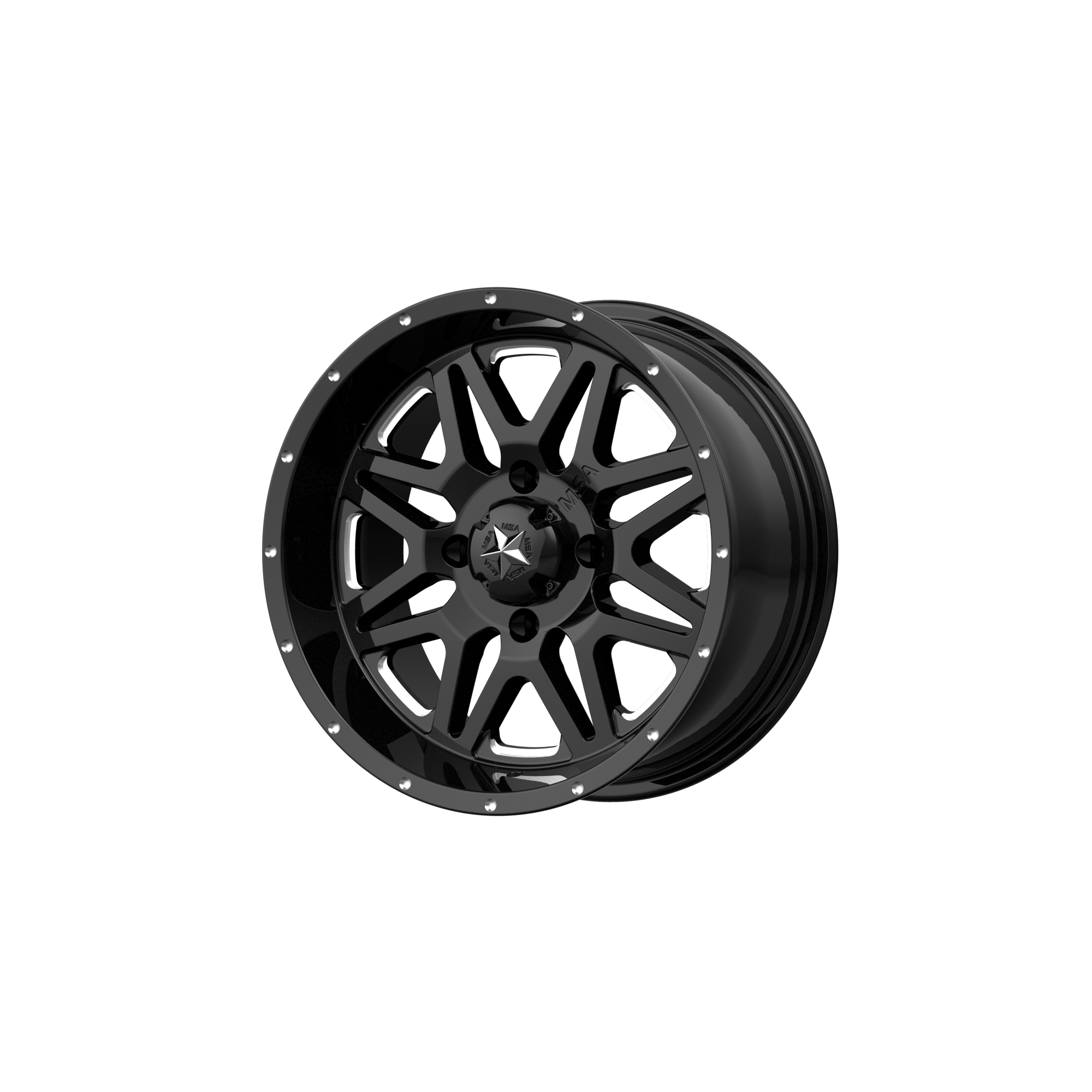 MSA Offroad Wheels M26 Vibe UTV 16x7 4x137 MILL G-BLK - M26-06737M