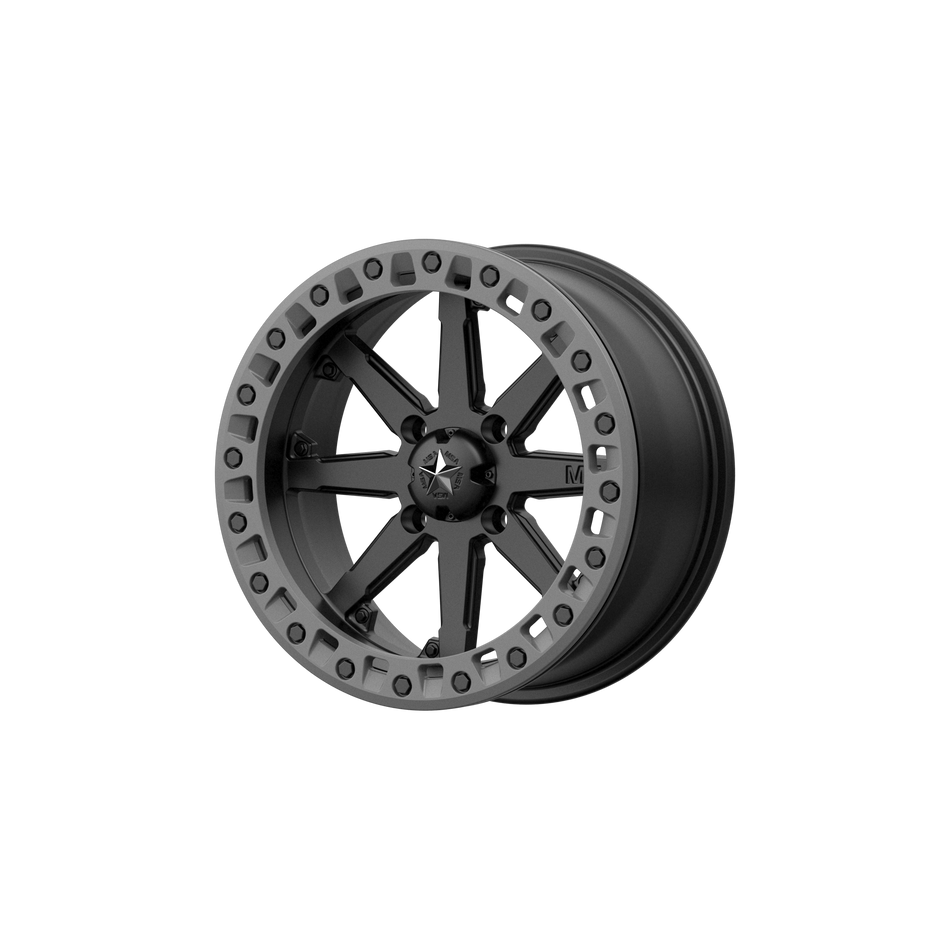 MSA Offroad Wheels M31 LOK2 UTV Beadlock 14x7 4x137 S-BLK M-GRY RG - M31-04737
