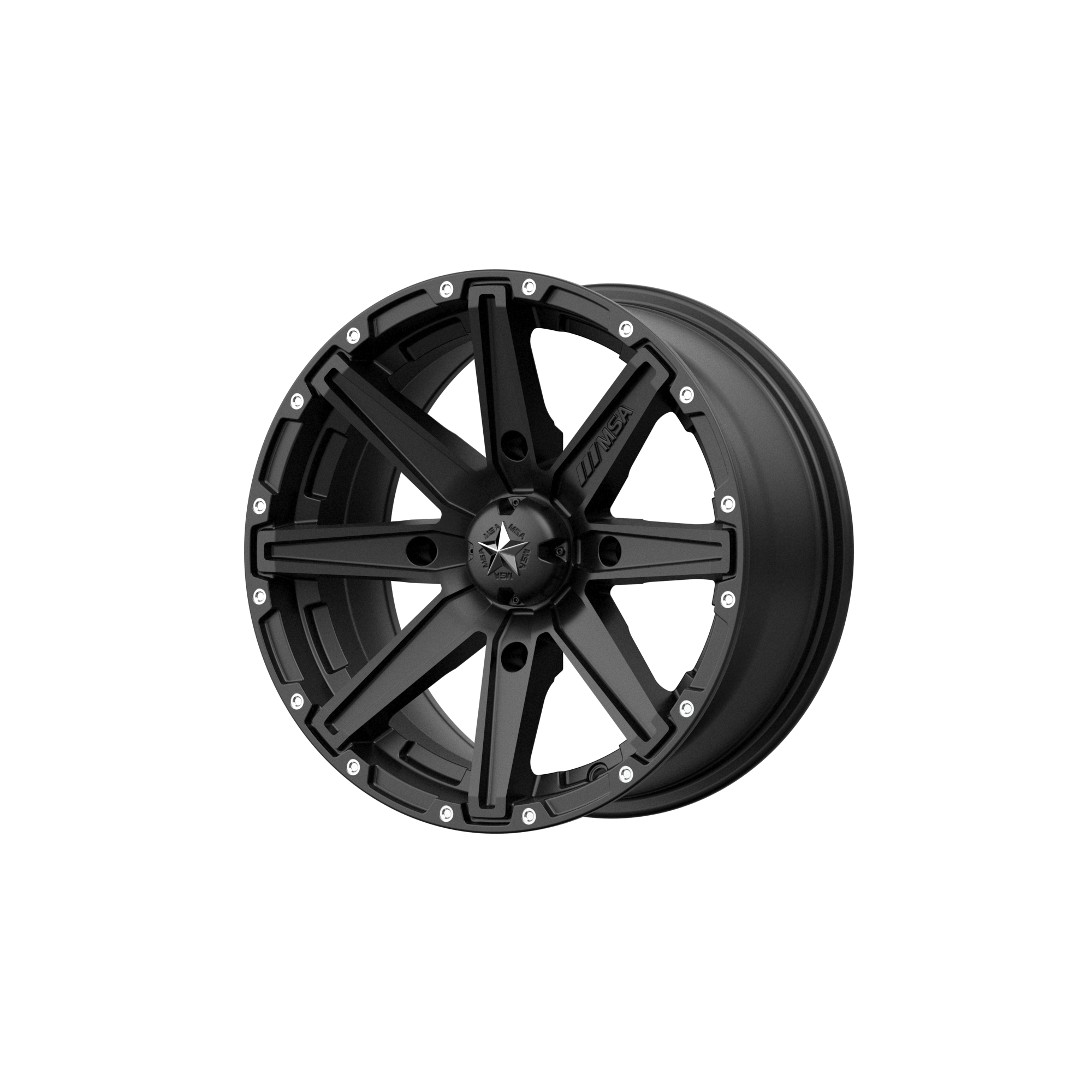 MSA Offroad Wheels M33 Clutch UTV 15x10 4x156 S-BLK - M33-05056