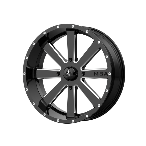 MSA Offroad Wheels M34 Flash UTV 24x7 4x156 G-BLK MILL - M34-024756M