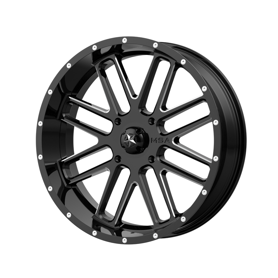 MSA Offroad Wheels M35 Bandit UTV 18x7 4x137 G-BLK MILL - M35-018737M