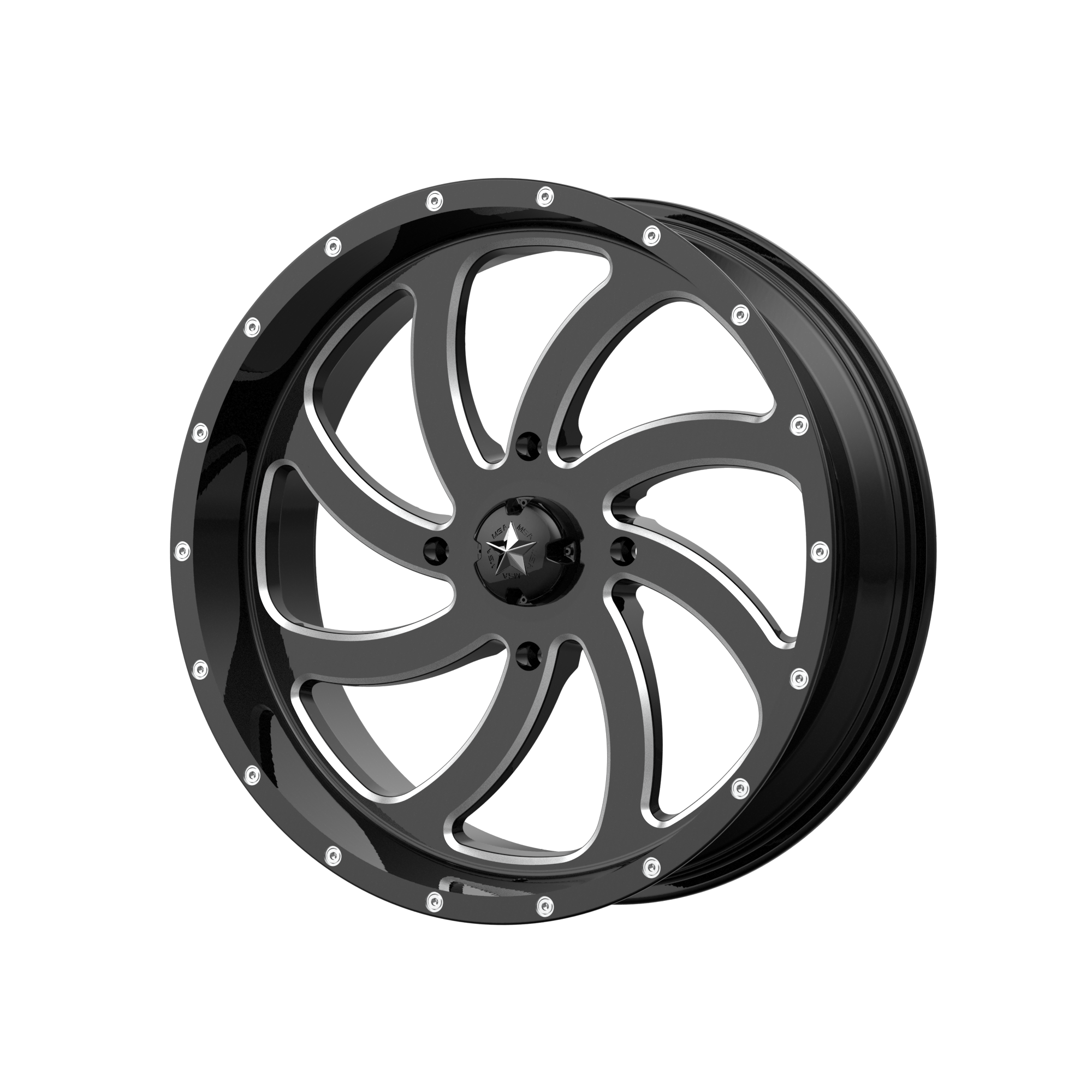 MSA Offroad Wheels M36 Switch UTV 20x7 4x156 G-BLK MILL - M36-020756M