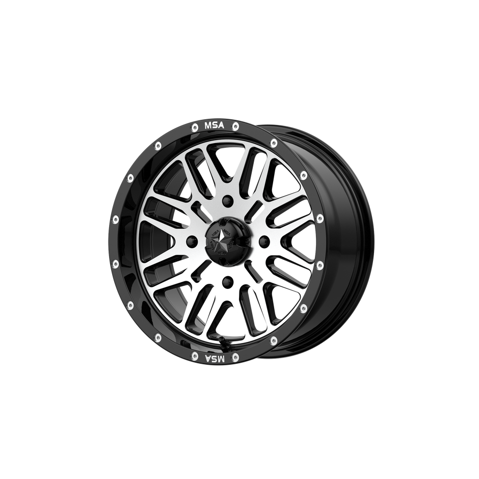MSA Offroad Wheels M38 Brute UTV 14x7 4x156 G-BLK MACH - M38-04756