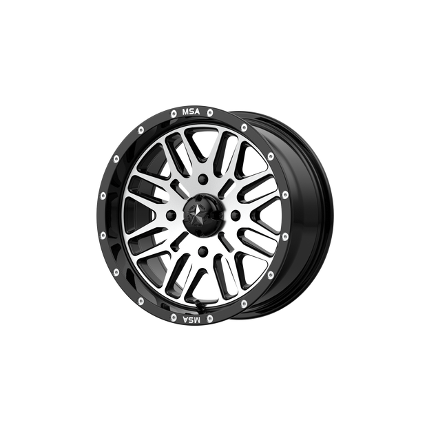 MSA Offroad Wheels M38 Brute UTV 15x7 4x156 G-BLK MACH - M38-05756