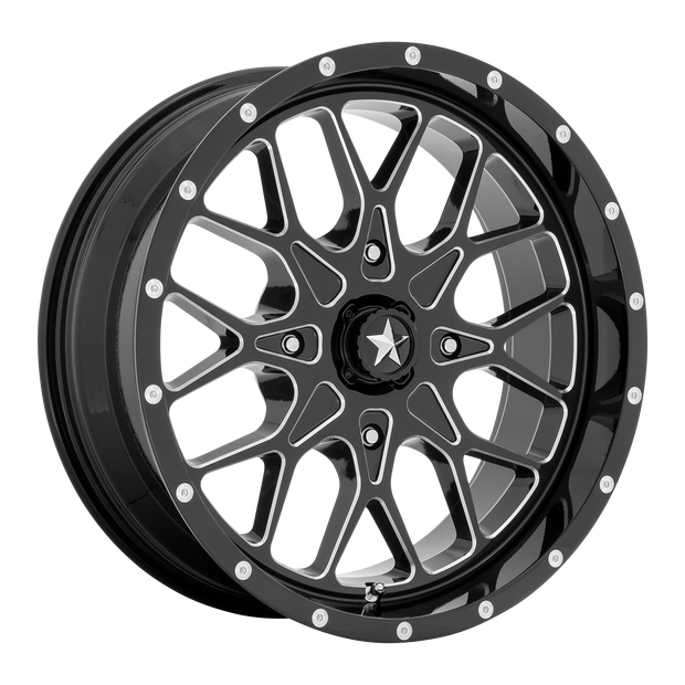 MSA Offroad Wheels M45 Portal UTV 22x7 4x156 G-BLK MILL - M45-022756M