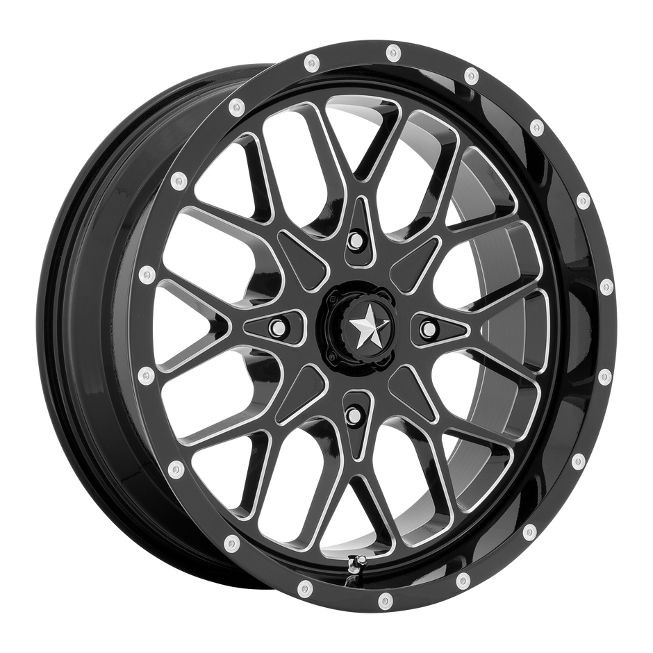 MSA Offroad Wheels M45 Portal UTV 20x7 4x110 G-BLK MILL - M45-020710M