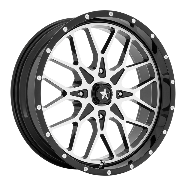 MSA Offroad Wheels M45 Portal UTV 18x7 4x156 G-BLK MACH - M45-018756