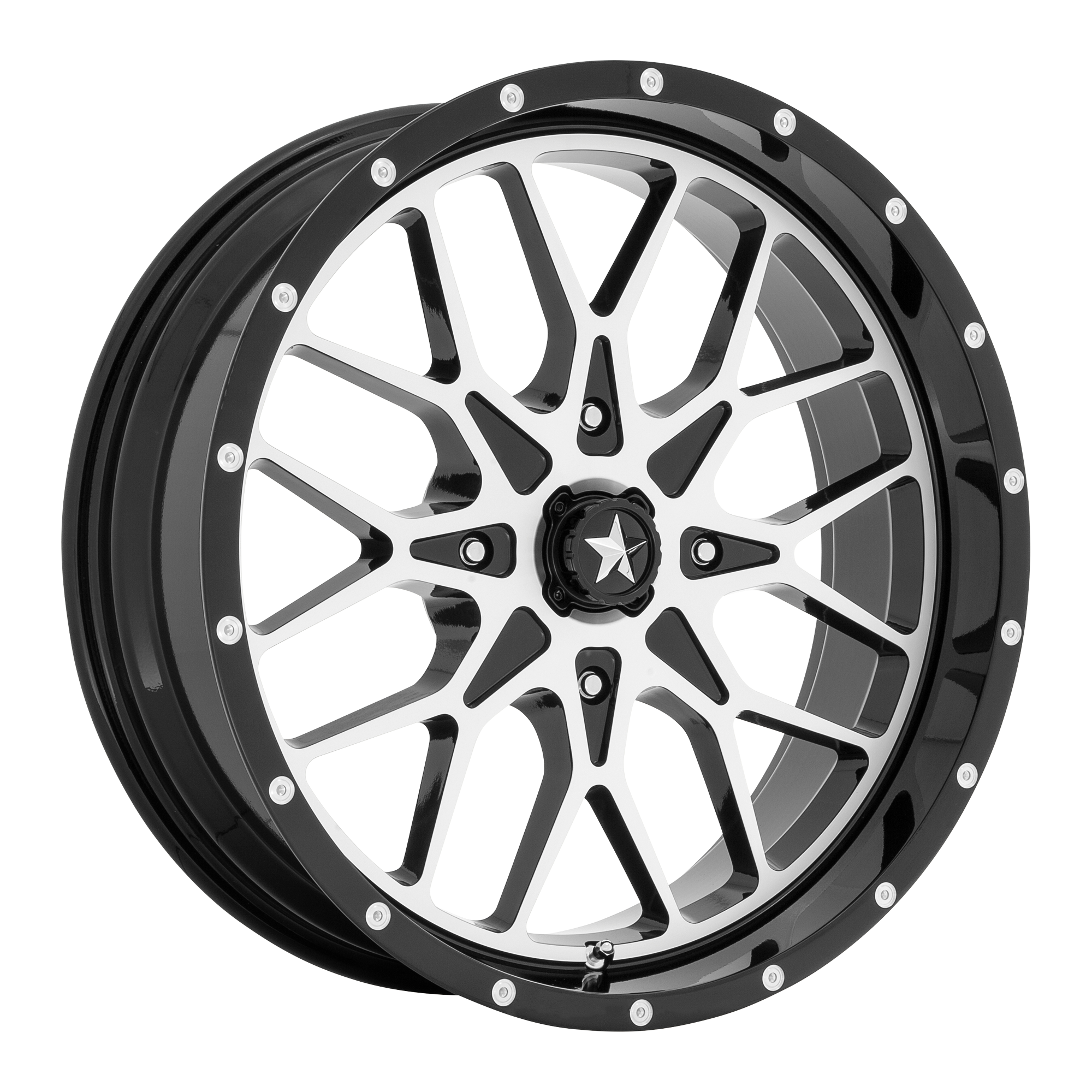 MSA Offroad Wheels M45 Portal UTV 15x7 4x156 G-BLK MACH - M45-05756