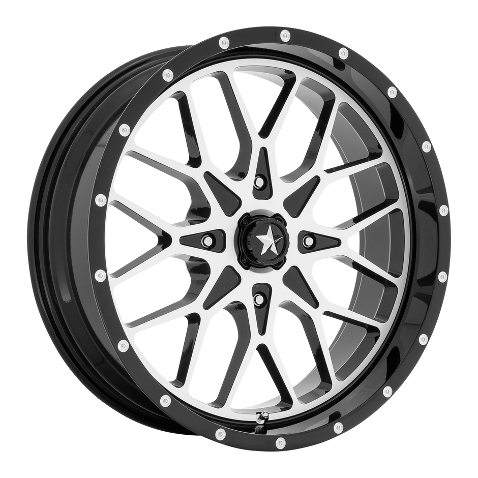 MSA Offroad Wheels M45 Portal UTV 18x7 4x137 G-BLK MACH - M45-018737