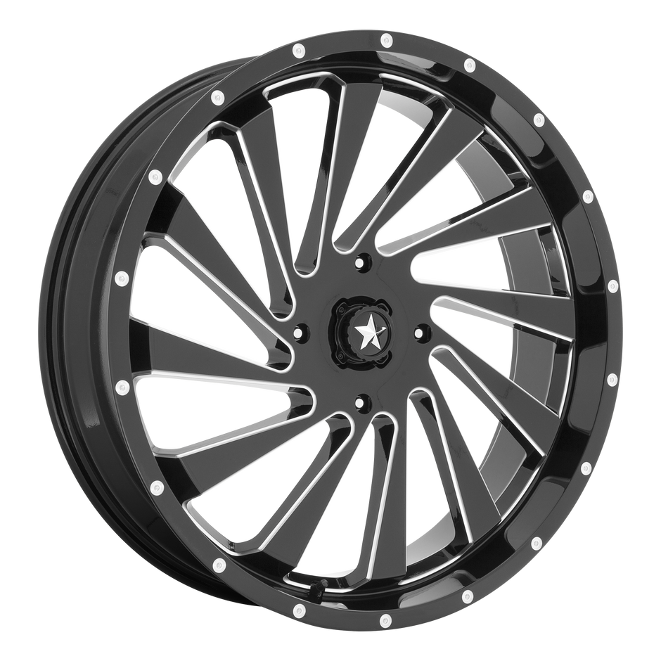 MSA Offroad Wheels M46 Blade UTV 20x7 4x156 G-BLK MILL - M46-020756M